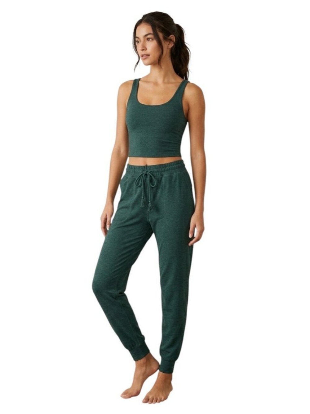Beyond Yoga Women’s Spacedye Commuter Midi Jogger Green Size M  $120